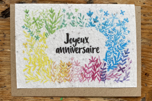 les cartes de Lulu "joyeux anniversaire"(arc en ciel)